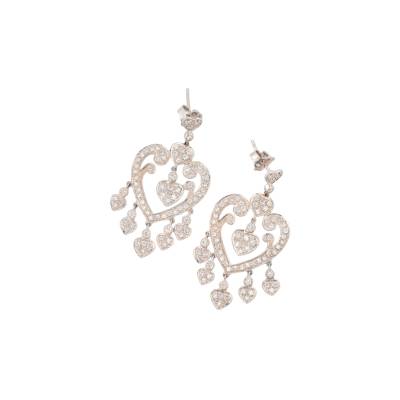 CERCEI DIN AUR ALB 18K CU DIAMANTE NATURALE_109727