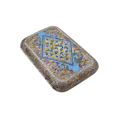 CUTIE DIN ARGINT 840 CU MOTIVE RUSESTI