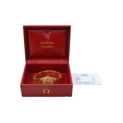 OMEGA CONSTELLATION VINTAGE 34 YELLOW GOLD CHAMPAGNE BAGUETTE DIAL 1962 REf: 168.005/6 34 