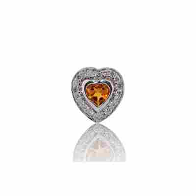 INEL DIN AUR ALB 14K CU DIAMANTE SI CUBIC ZIRCONIA_110212