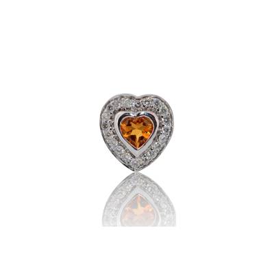 INEL DIN AUR ALB 14K CU DIAMANTE NATURALE SI CUBIC ZIRCONIA_110212