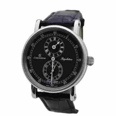CHRONOSWISS REGULATEUR 38MM STAINLESS STEEL BLACK DIAL AUTOMATIC REF: CH 1223 SW
