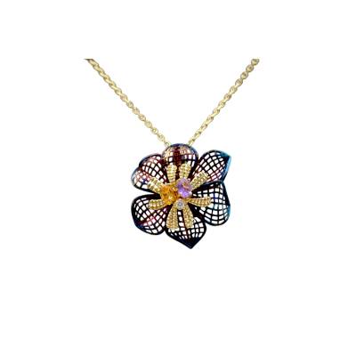 COLIER DIN AUR 14K CU PIETRE PRETIOASE_122701