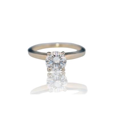 INEL DE LOGODNA DIN AUR ALB 14K CU DIAMANT NATURAL_111237