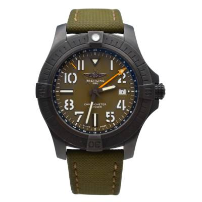 BREITLING AVENGER AUTOMATIC GMT 45 NIGHT MISSION LIMITED EDITION TITANIUM REF: V323952A1L1X1