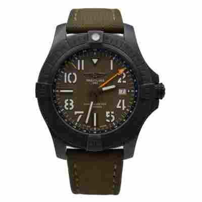 BREITLING AVENGER AUTOMATIC GMT 45 NIGHT MISSION LIMITED EDITION TITANIUM REF: V323952A1L1X1
