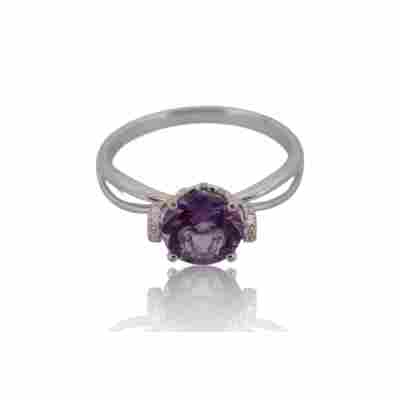 INEL DIN AUR ALB 18K CU DIAMANTE SI AMETIST_124243