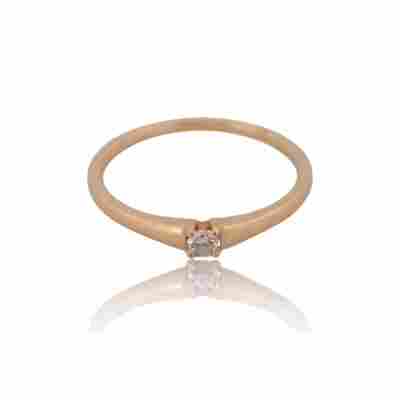 INEL DE LOGODNA DIN AUR ROZ 14K CU DIAMANT_124616