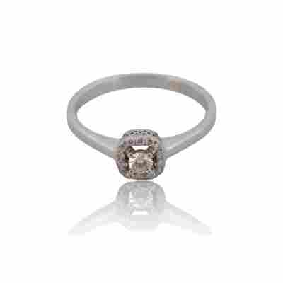 INEL DE LOGODNA DIN AUR ALB 18K CU DIAMANTE_123599