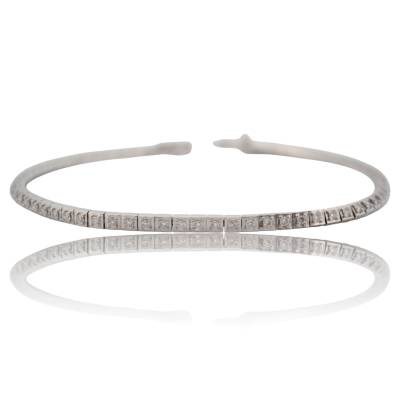 BRATARA TENIS DIN AUR ALB 18K CU DIAMANTE NATURALE_133387