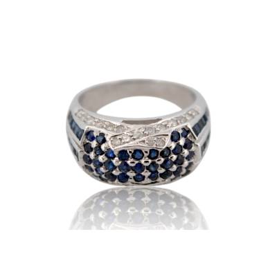 INEL DIN AUR ALB 14K CU DIAMANTE SI SAFIRE_124026