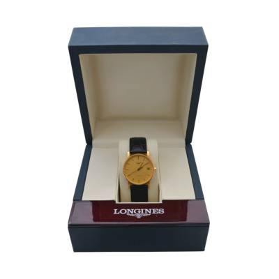 LONGINES LE GRANDE CLASSIQUES 33MM YELLOW GOLD CHAMPAGNE DIAL AUTOMATIC REF: L7.889.6.12.2