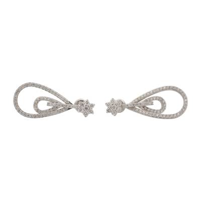 CERCEI DIN AUR ALB 18K CU DIAMANTE NATURALE_124223