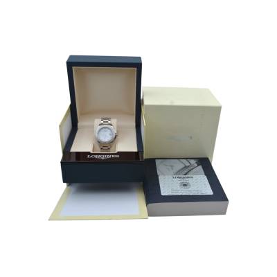 LONGINES CONQUEST 35 QUARTZ STAINLESS STEEL MOP DIAMOND DIAL BOX+PAPERS 2012 REF: L3.280.0.87.6