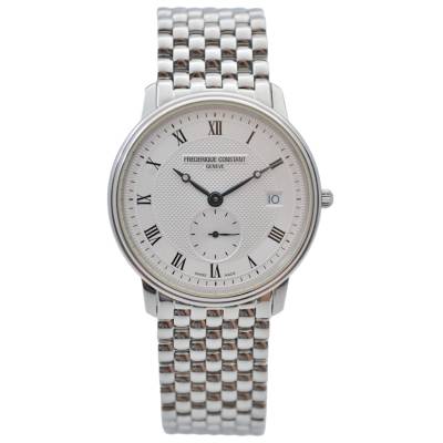 FREDERIQUE CONSTANT SLIMLINE GENEVE 37 STEEL SILVER DIAL BOX+PAPERS REF: FC200/220/235/245X4S25/6