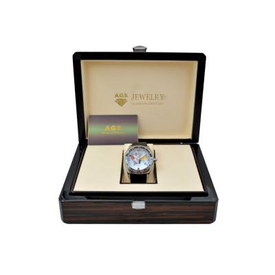 CORUM BUBBLE GMT 45MM WORLD MAP DIAL STAINLESS STEEL AUTOMATIC REF: 383.150.20