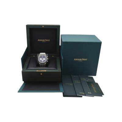 AUDEMARS PIGUET ROYAL OAK CHRONOGRAPH FROSTED GOLD 41 PURPLE DIAL 2019 REF: 26331BC.GG.1224BC.01