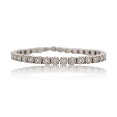 BRATARA TENIS DIN AUR ALB 14K CU DIAMANTE NATURALE_124225