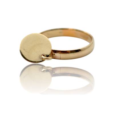 INEL CU PANDANT IN FORMA DE BANUT DIN AUR GALBEN 14K_132236