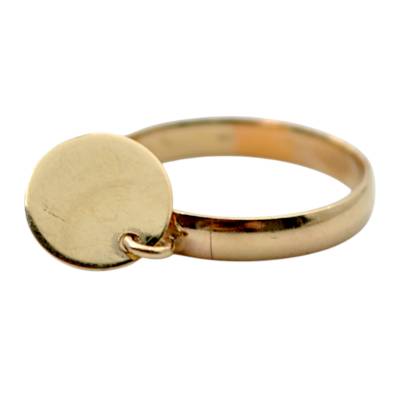 INEL CU PANDANT IN FORMA DE BANUT DIN AUR GALBEN 14K_132236