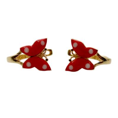 CERCEI IN FORMA DE FLUTURE DIN AUR GALBEN 14K_132160