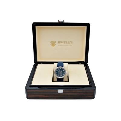 ULYSSE NARDINE MARINE CHRONOMETER 38MM STAINLES SSTEEL BLUE DIAL REF: 263-22