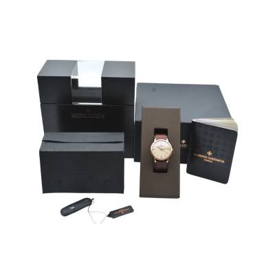 VACHERON CONSTANTIN PATRIMONY 40MM ROSE GOLD SILVER DIAL FULL SET 2010 MANUAL WINDING REF: 86180/000R-9291