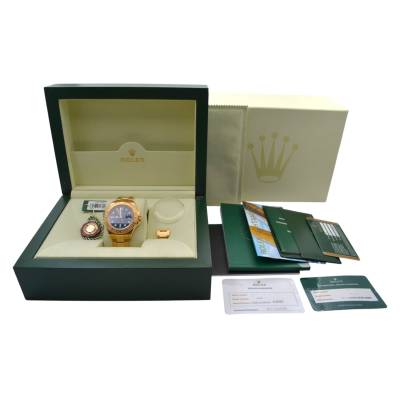 ROLEX YACHT-MASTER 40MM AUTOMATIC 18K YELLOW GOLD BLUE DIAL FULL SET 2010 Ref: 16628B