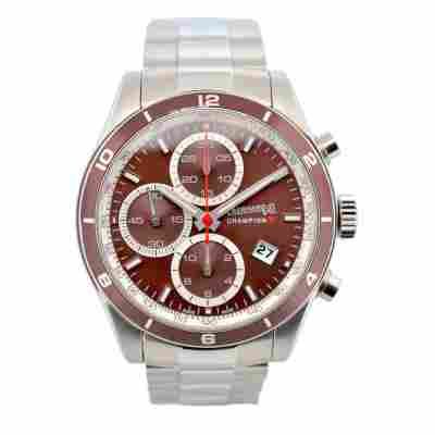 EBERHARD&CO. CHAMPION V AUTOMATIC STEEL 43MM BROWN DIAL AUTOMATIC REF:  31063