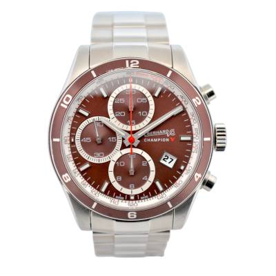 EBERHARD&CO. CHAMPION V AUTOMATIC STEEL 43MM BROWN DIAL AUTOMATIC REF:  31063
