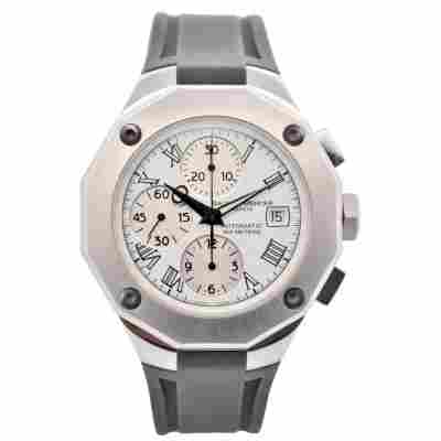 BAUME & MERCIER RIVIERA 43 MM STAINLESS STEEL WHITE DIAL BOX + PAPERS AUTOMATIC REF: 65541