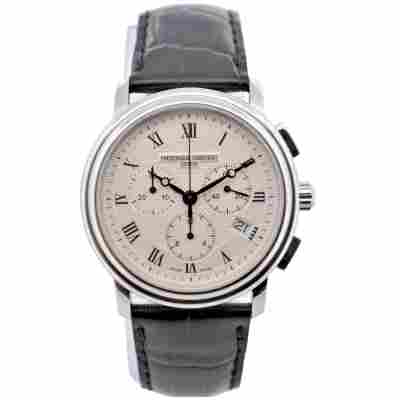 FREDERIQUE CONSTANT CHRONOGRAPH 40 STEEL SILVER DIAL BOX+PAPERS 2019 REF: FC-292MC4P6