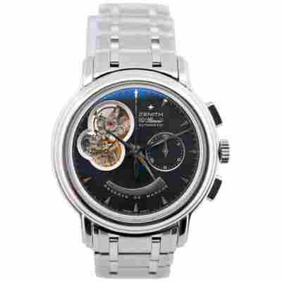 ZENITH EL PRIMERO CHRONOMASTER OPEN 40 STEEL BLACK DIAL AUTOMATIC 2006 REF: 03.0240.4021