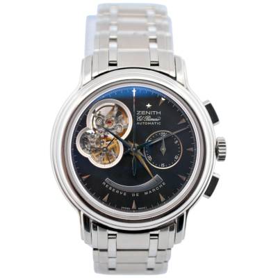 ZENITH EL PRIMERO CHRONOMASTER OPEN 40 STEEL BLACK DIAL AUTOMATIC 2006 REF: 03.0240.4021