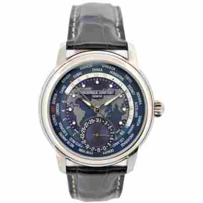 FREDERIQUE CONSTANT CLASSIC WORLDTIMER 42MM BLUE DIAL NEW 2022 REF: FC.718NWM4M6