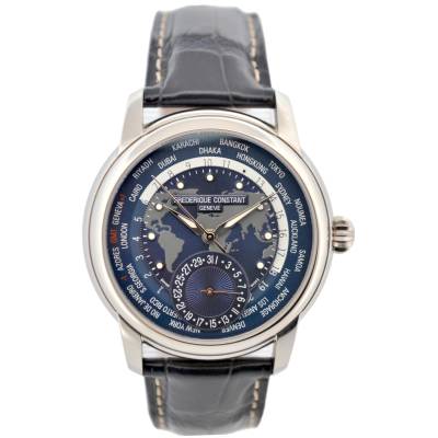 FREDERIQUE CONSTANT CLASSIC WORLDTIMER 42MM BLUE DIAL NEW 2022 REF: FC.718NWM4M6