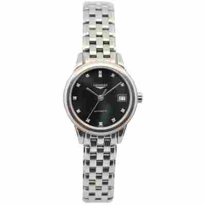 LONGINES FLAGSHIP 26MM BLACK DIAMOND DIAL BOX+PAPERS 2018 REF: L4.274.4.57.6