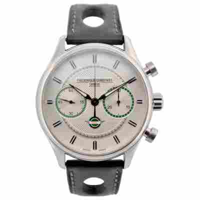 FREDERIQUE CONSTANT VINTAGE RALLY HEALEY CHRONOGRAPH 42MM STEEL SILVER DIAL 2017 REF: FC-397HS5B6