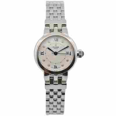 TUDOR CLAIR DE ROSE DATE 26MM STEEL WHITE DIAL BOX+PAPERS 2021 REF: 35200