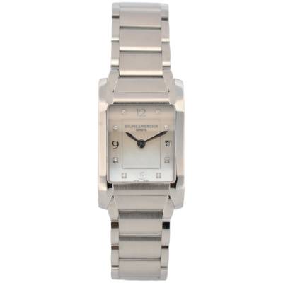 BAUME&MERCIER HAMPTON 22x34MM MOP DIAMONDS DIAL STAINLESS STEEL QUARTZ REF: 65721 / M0A151