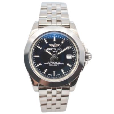 BREITLING GALACTIC SLEEK 32MM STEEL FULL SET 2017 BLACK DIAL REF: W7133012/BF62