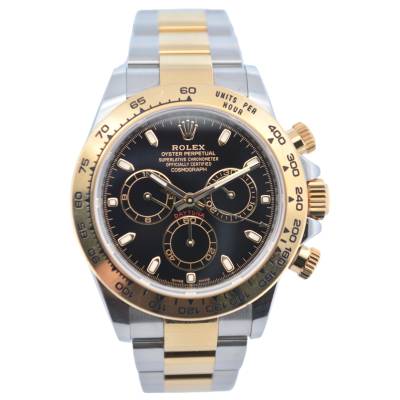 ROLEX DAYTONA COSMOGRAPH 40 TWO TONE BLACK DIAL FULL SET 2020 REF: 116503