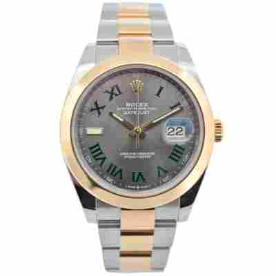 ROLEX DATEJUST 41 TWO TONE WIMBLEDON DIAL FULL SET 2021 OYSTER REF: 126303