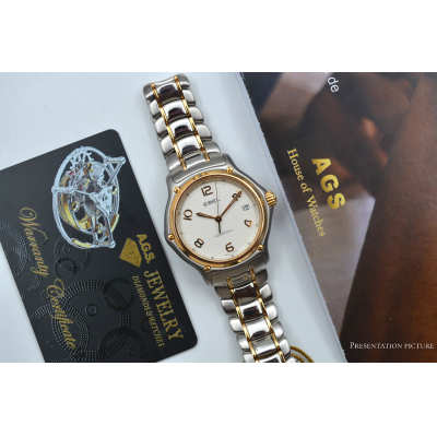 EBEL 1911 DATE STAINLESS STEEL&GOLD 38MM MEN'S WATCH AUTOMATIC REF: 1080241