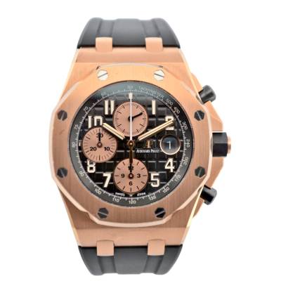 AUDEMARS PIGUET ROYAL OAK OFFSHORE CHRONOGRAPH 42MM ROSE GOLD FULL SET REF: 26470OR.OO.A002CR.02.A