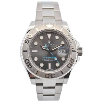 ROLEX YACHT-MASTER 40 RHODIUM GREY DIAL PLATINUM&STEEL OYSTER REF: 116622
