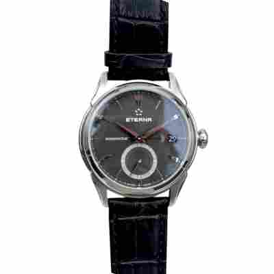 ETERNA LEGACY GMT MANUFACTURE 44MM STEEL BLACK DIAL AUTOMATIC REF: 7680.41