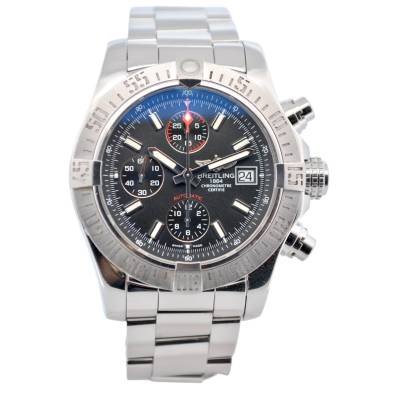 BREITLING AVENGER II CHRONOGRAPH 43MM STAINLESS STEEL BLACK DIAL REF:A13381
