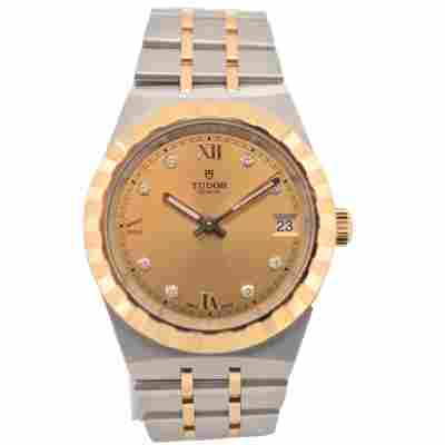 TUDOR ROYAL 34MM CHAMPAGNE DIAMOND DIAL FULL SET 2024 REF: 28403