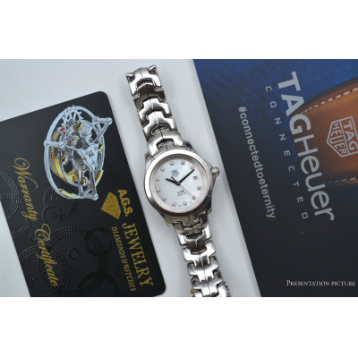 TAG HEUER LINK LADY 27MM QUARTZ STAINLESS STEEL FULL SET REF: WJF1317.BA0572